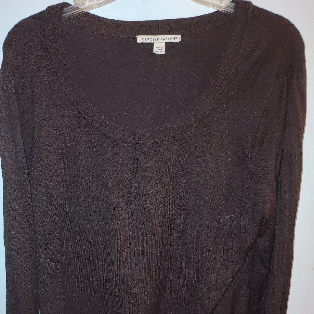 Carolyn Taylor Long Sleeve Scoop Neck Sweater